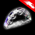 LED Tambourine 8" Clear